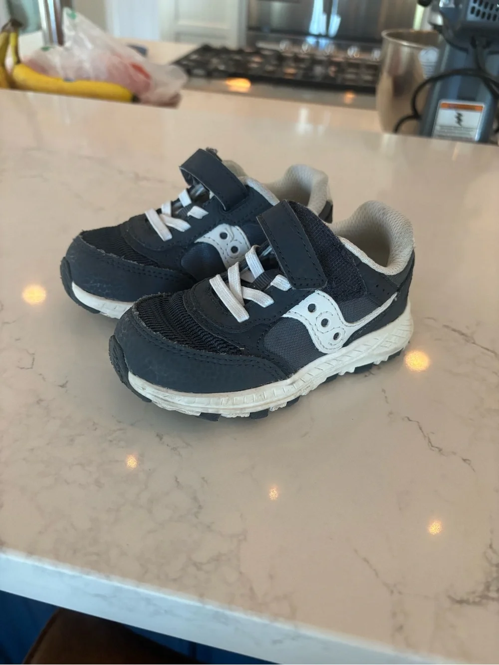 Saucony Navy and White Toddler Athletic Sneakers
